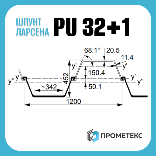 Шпунт Ларсена PU 32+1
