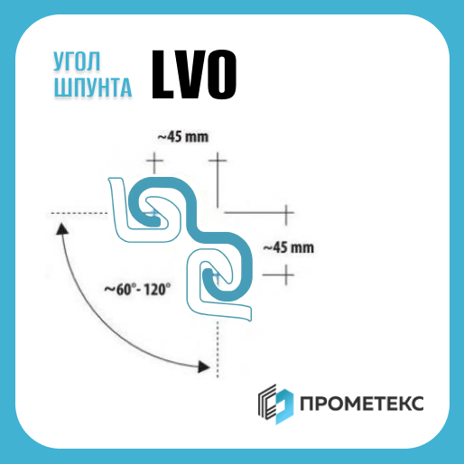 Угловой соединительный элемент шпунта LVO